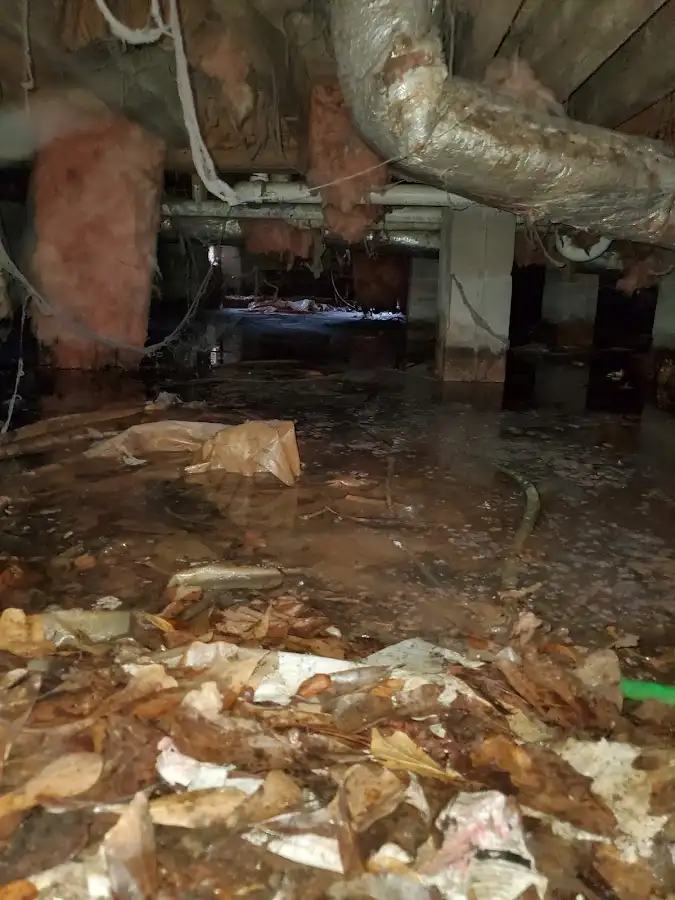 Crawl space flood assessment for Commercial Water Damage Restoration in Wood Dale