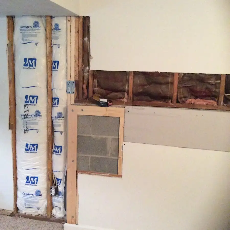 Wall insulation replacement during Contents Cleaning & Restoration in Wood Dale